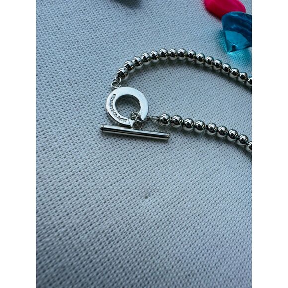 Tiffany & Co Sterling Silver Bead/beaded Toggle Bracelet/Necklace Set 4mm - Picture 10 of 10